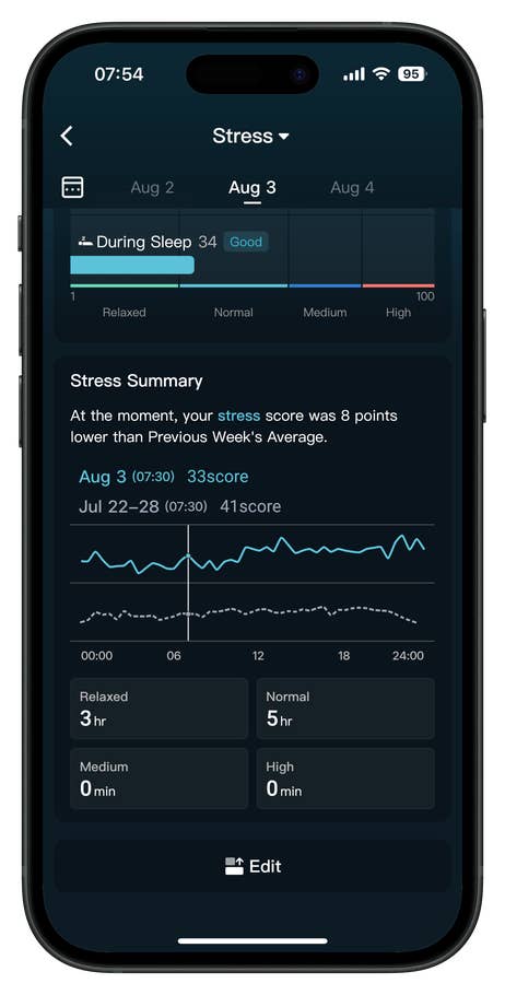 Screenshots of the RingConn Gen 2 Smart Ring app companion user interface.