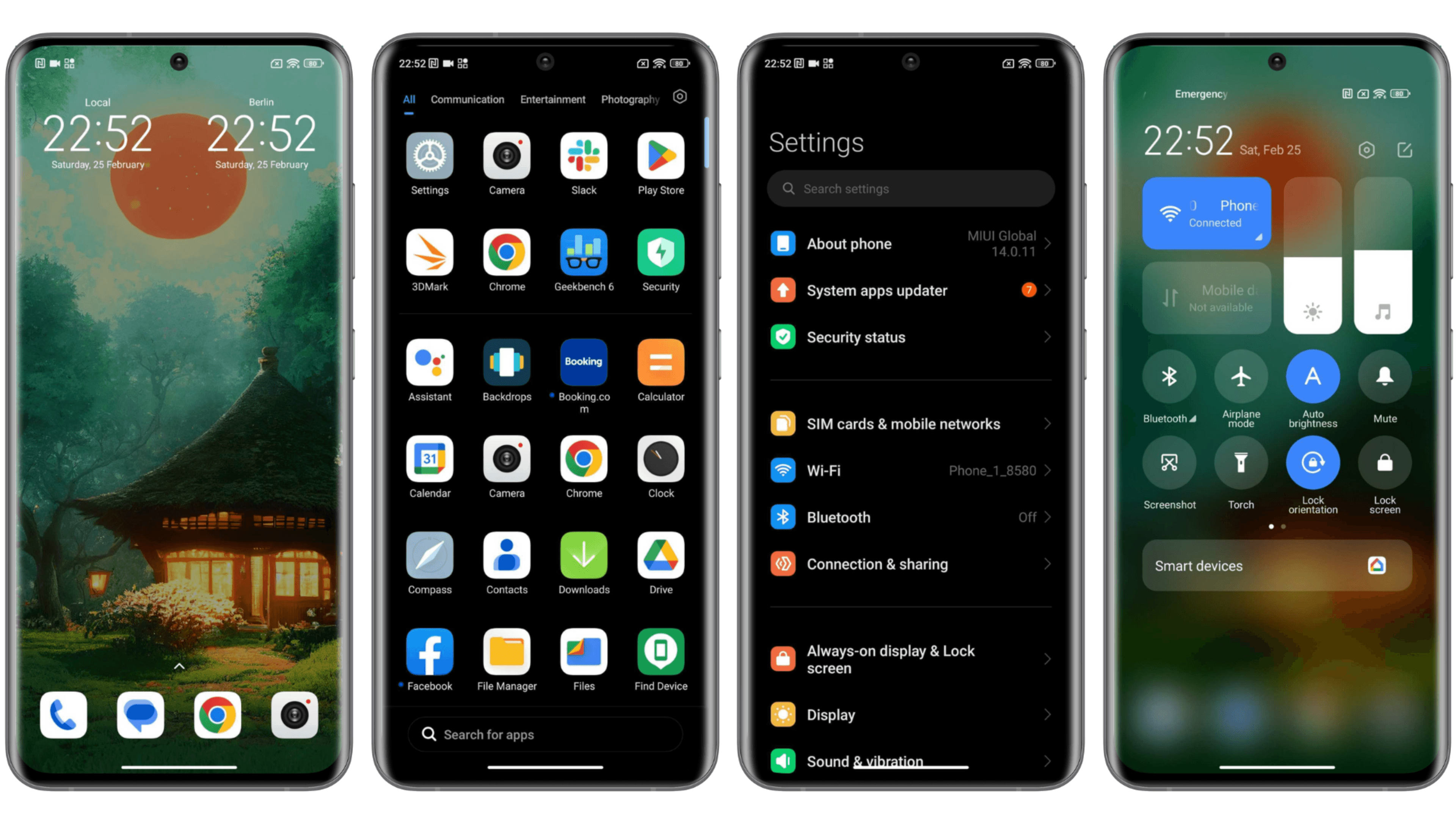 Screenshots Xiaomi 13 Pro interface design MIUI 14 with home screen