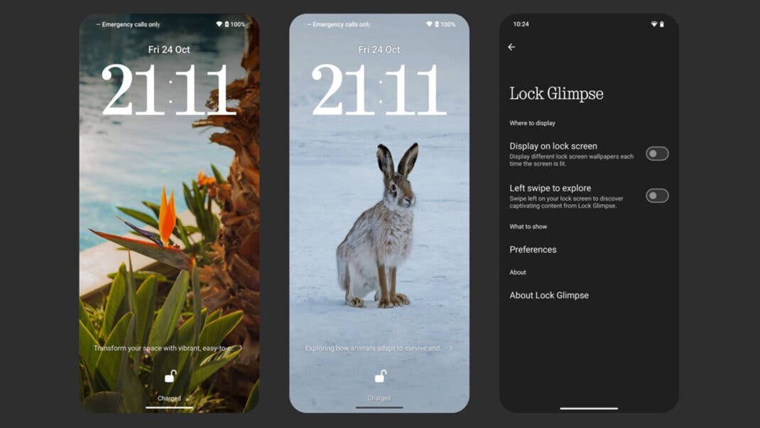 Nothing Lock Glimpse feature with ads