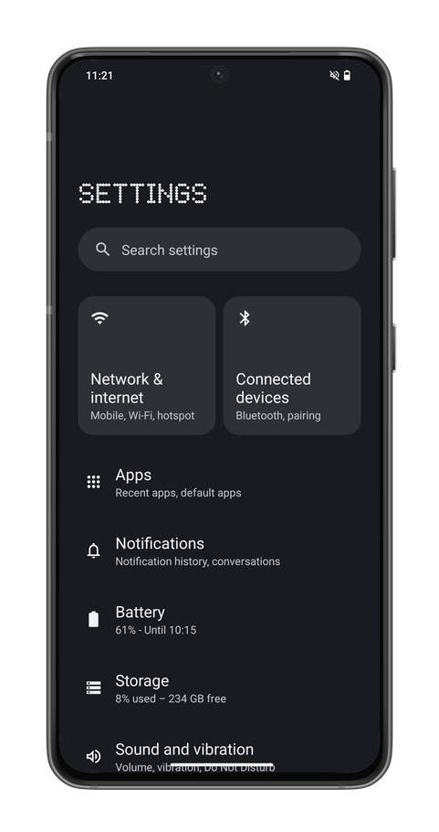 Screenshot of the CMF Phone 1u0027s Nothing OS 2.6 interface.