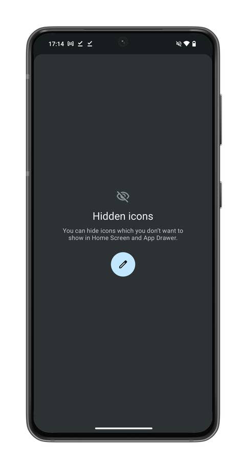 Nothing OS 2.5 screenshot showing how to hide apps in the app drawer.