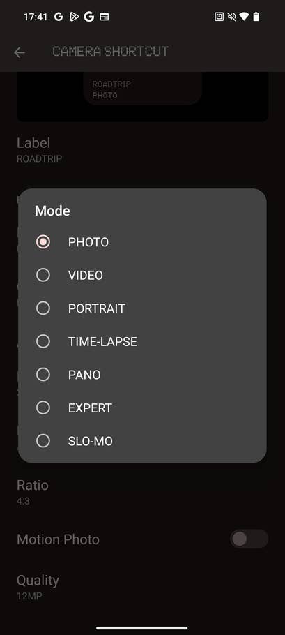 Nothing OS 2.5 screenshot showing how to save your camera app settings.