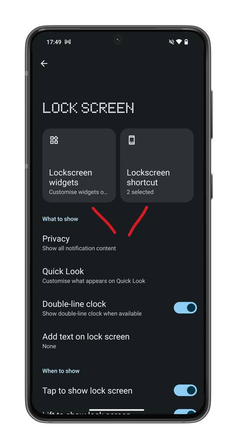 Nothing OS 2.5 screenshot showing how to add widgets to your Nothing Phoneu0027s lock screen.