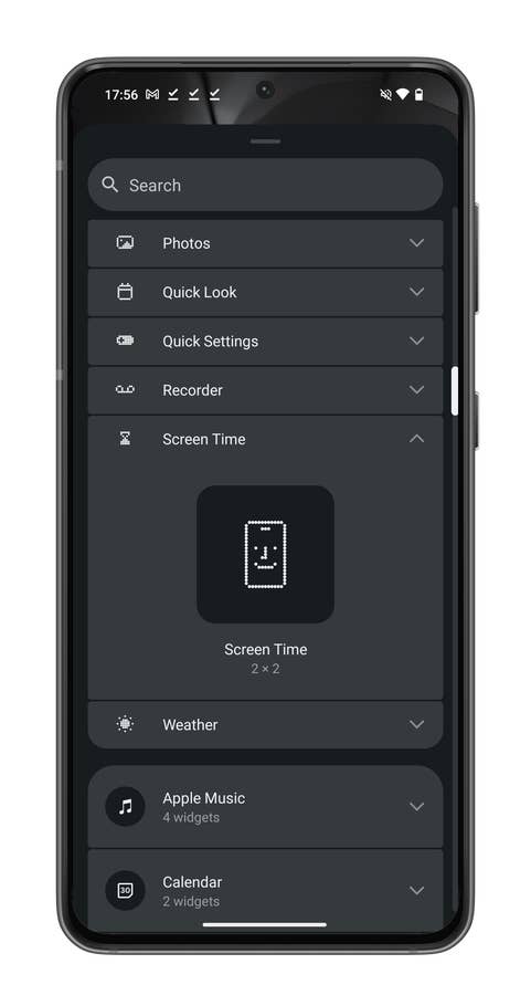 Nothing OS 2.5 screenshot showing how to monitor your screen time with a widget.
