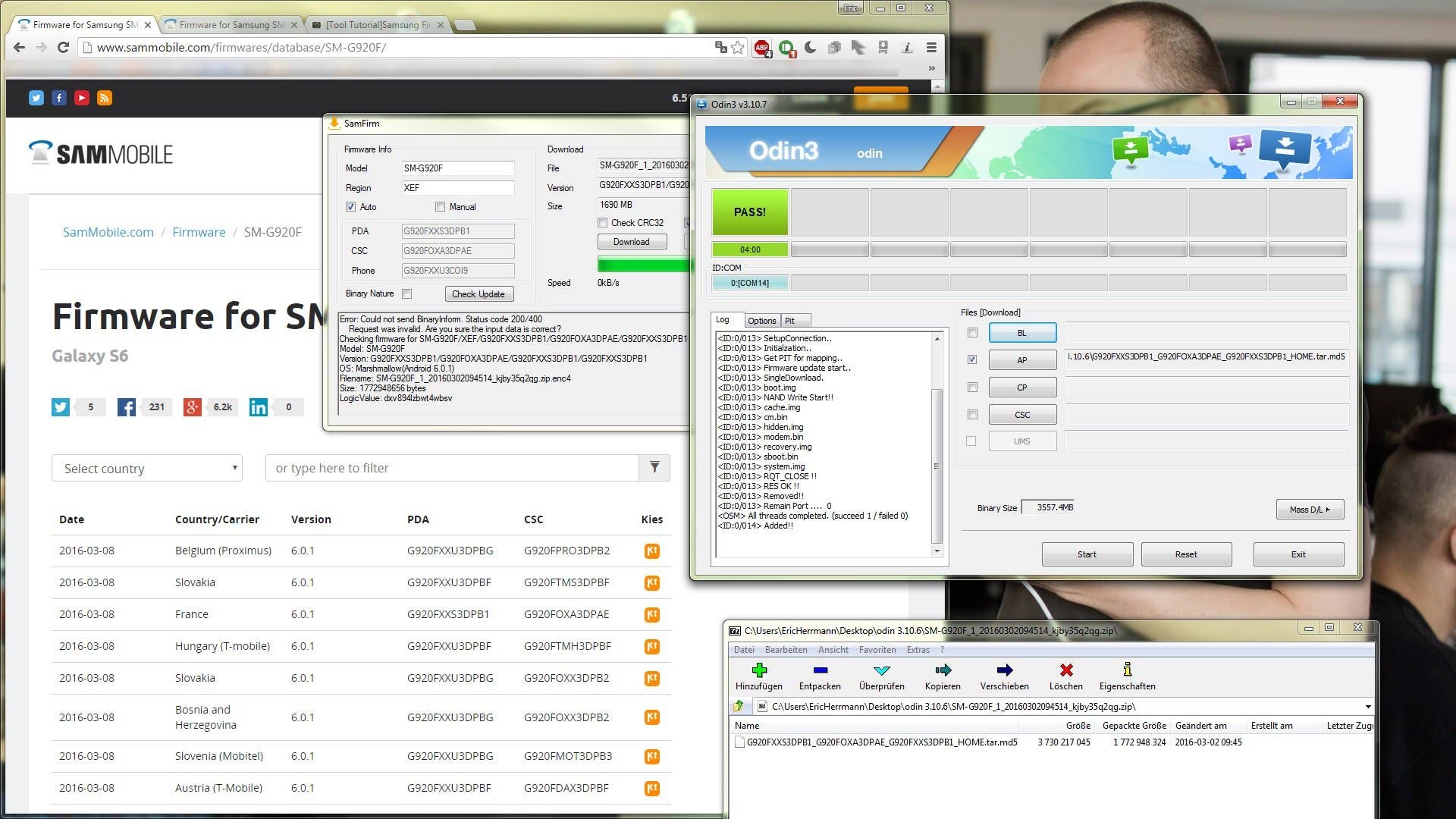 odin samfirm sammobile update