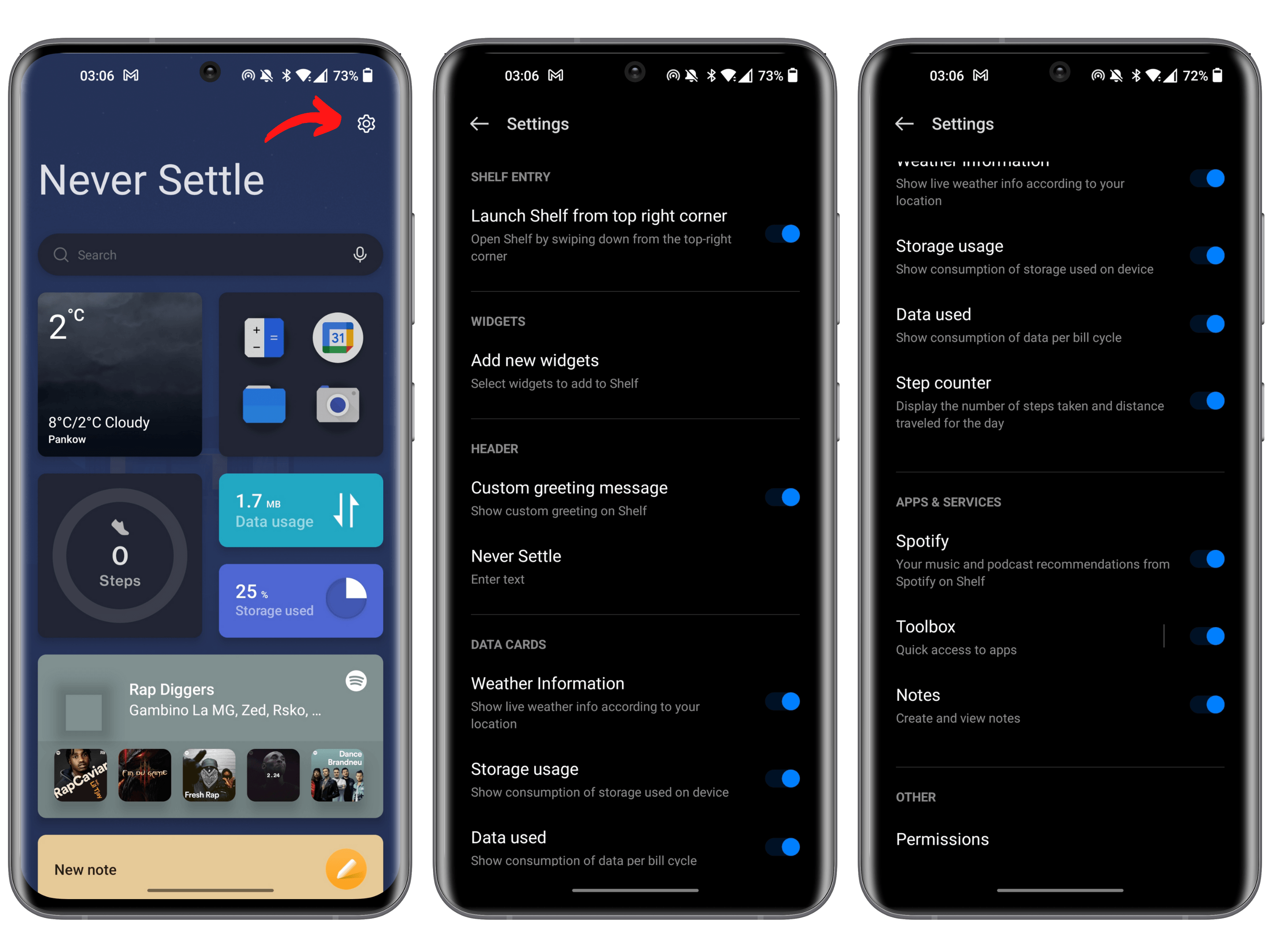 oneplus frist things set up shelf