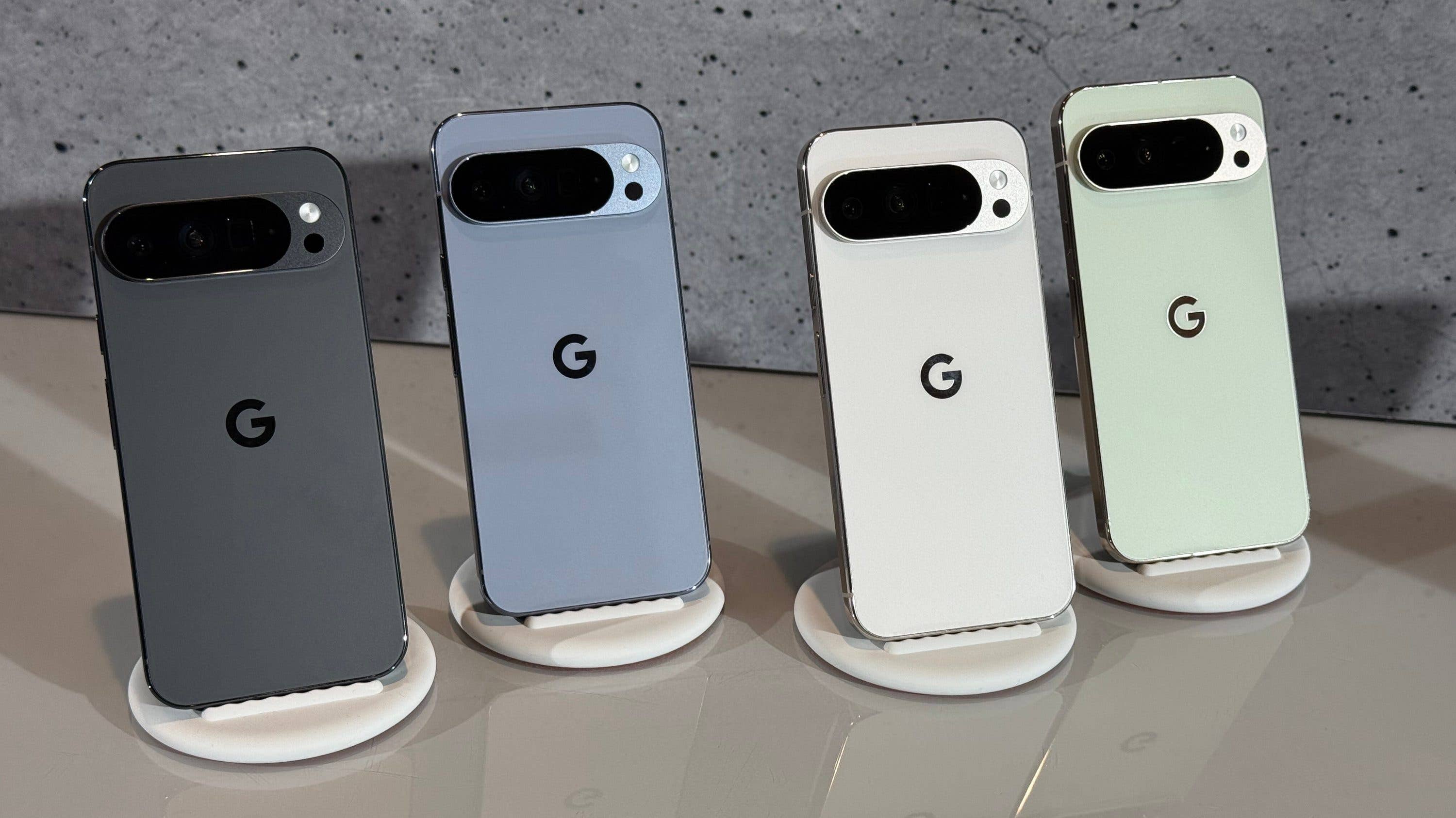 The Pixel 10 Pro in all its colors.