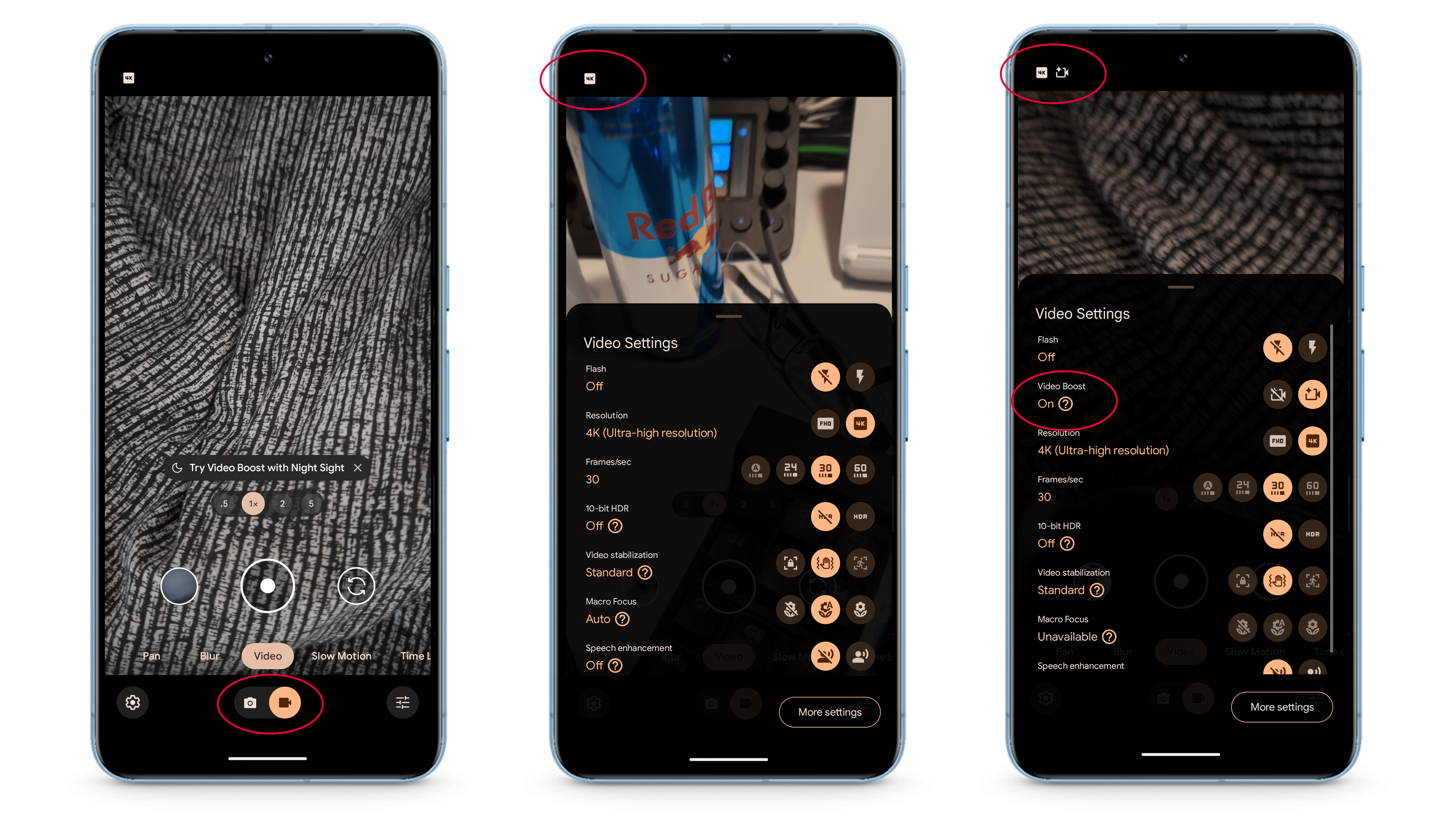 You can enable Video Boost in the video settings.