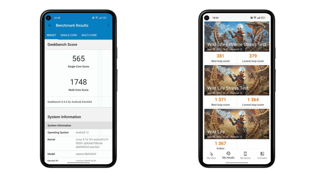 Screenshots von dem Realme 10 Screenshots von dem Realme 10