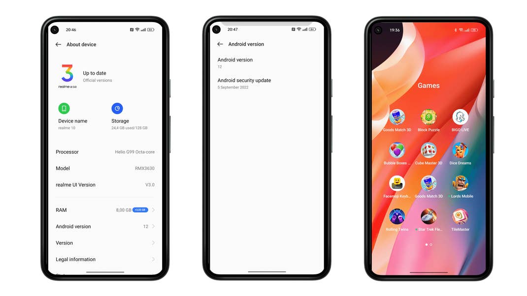 Screenshots von dem Realme 10 Screenshots von dem Realme 10