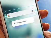 Picture simulating removing the Google Search Bar from an Android Home Screen