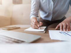 Person preparating for a meeting