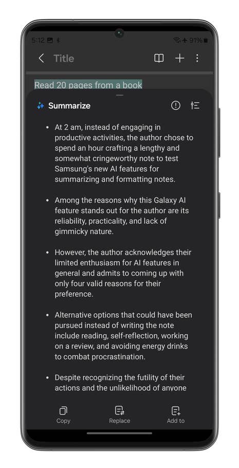 Samsung Notes app - Samsung Galaxy S24 Ultra