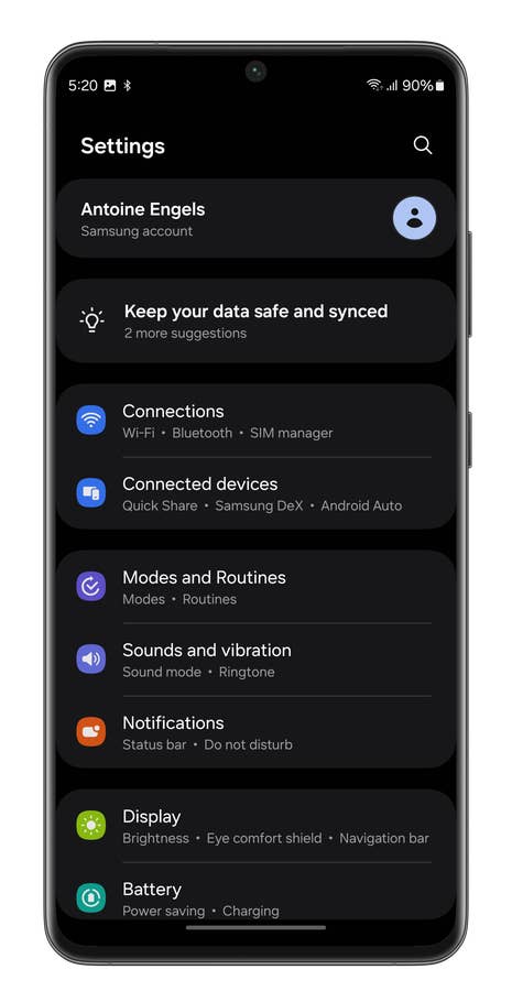 Samsung One UI 6 screenshot - Samsung Galaxy S24 Ultra