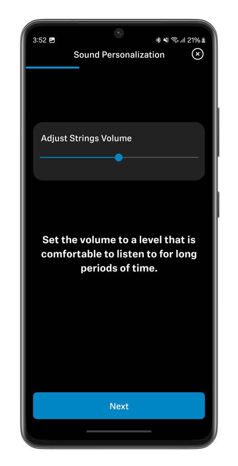 Smart Control app screencapture for the Sennheiser Accentum Plus Wireless headset