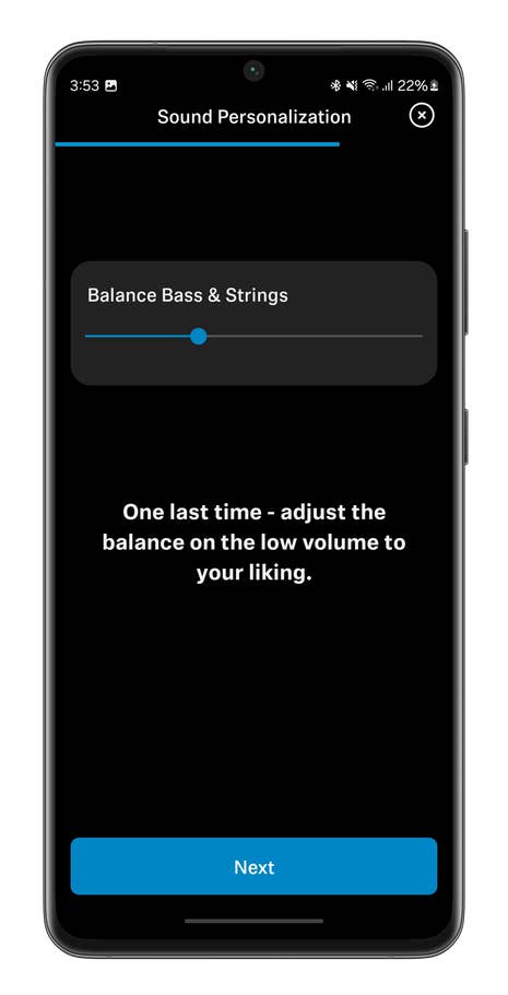 Smart Control app screencapture for the Sennheiser Accentum Plus Wireless headset