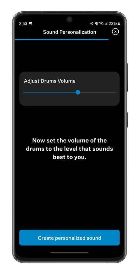 Smart Control app screencapture for the Sennheiser Accentum Plus Wireless headset