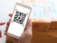Smartphone screen displaying a QR code
