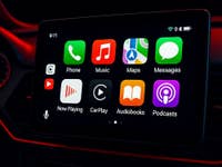 Apple CarPlay in a car.