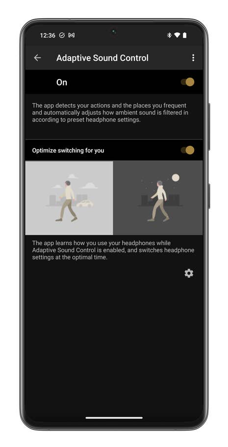 Sony Headphones Connect app screenshot