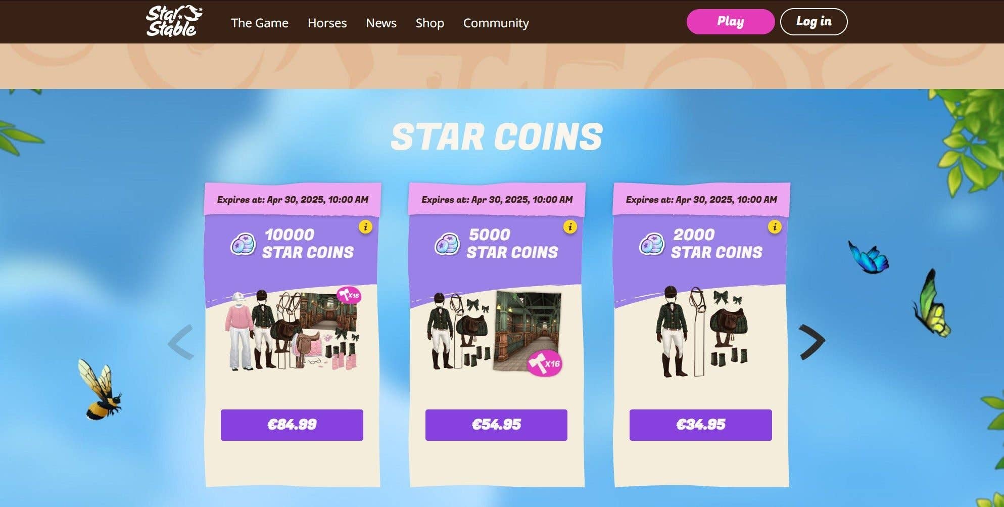A screenshot of some offers on SSO.