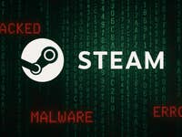 The steam logo in front of a numbers background.