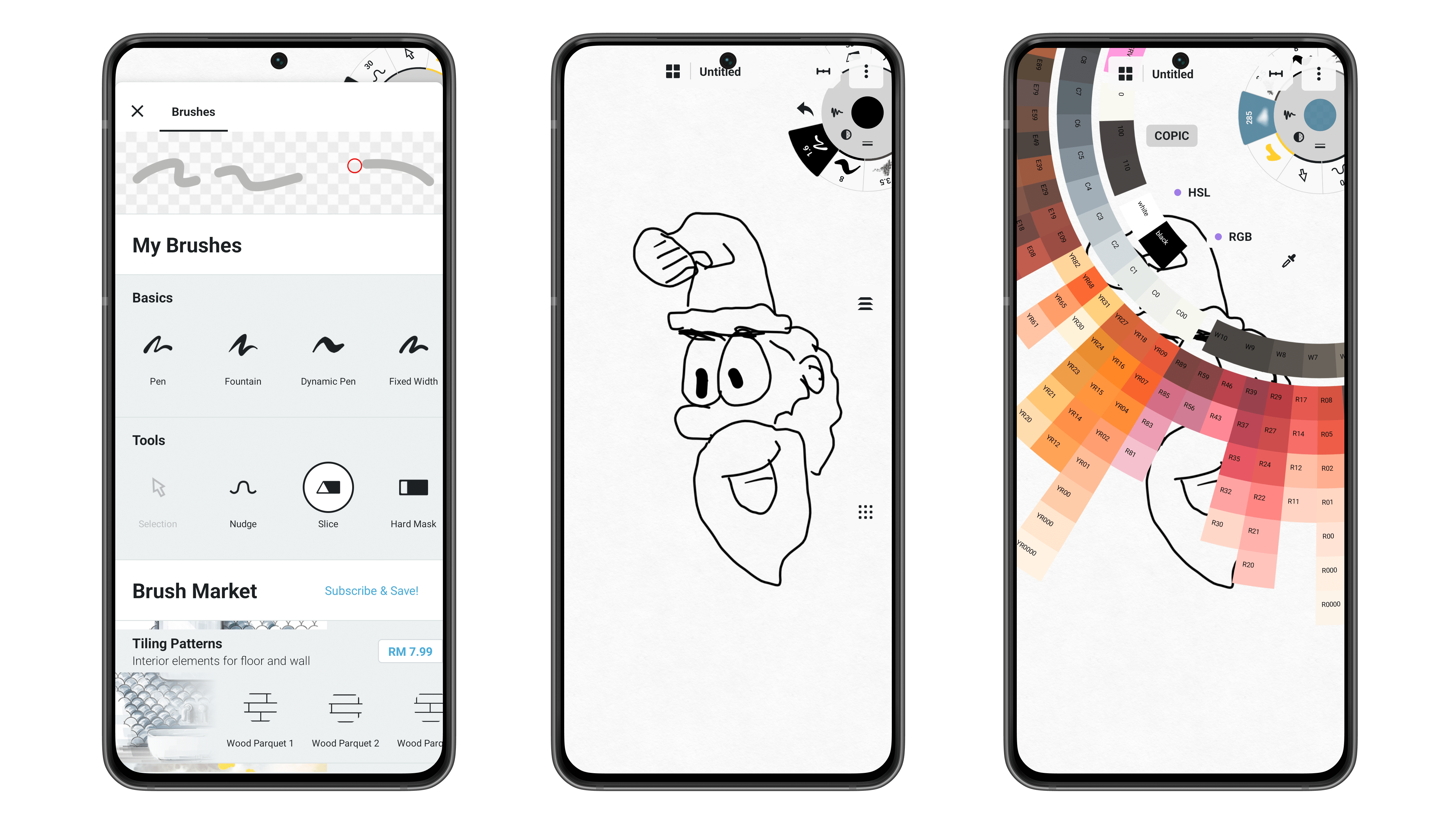 Screenshots from mobile app Concepts for nextpit's top 5 apps list