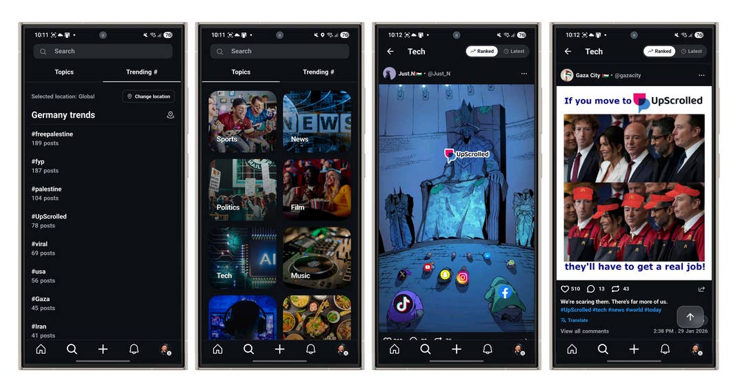 ऐप अपस्क्रॉल्ड के स्क्रीनशॉट