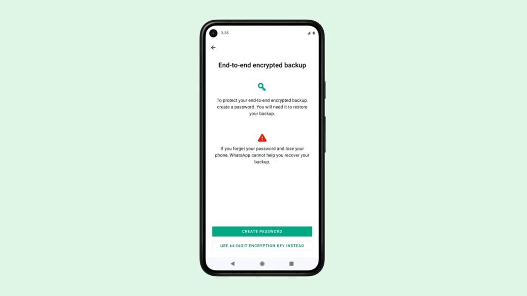 WhatsApp end-to-end encryption for chats