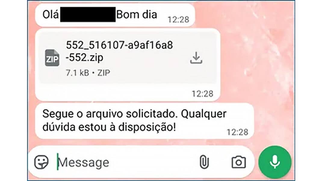 WhatsApp Web banking malware chat