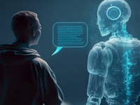 human working together with AI