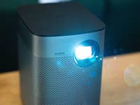The Xgimi Halo+ projector turned on