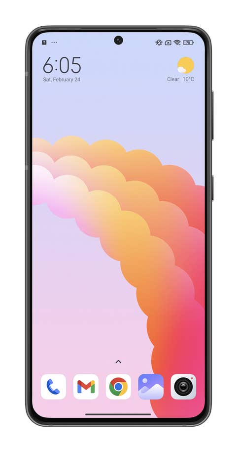 HyperOS home screen on the Xiaomi 14.