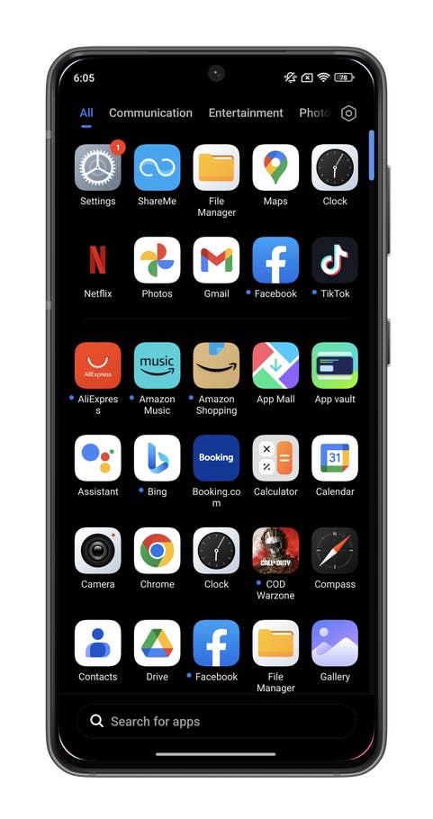 HyperOS home screen on the Xiaomi 14.