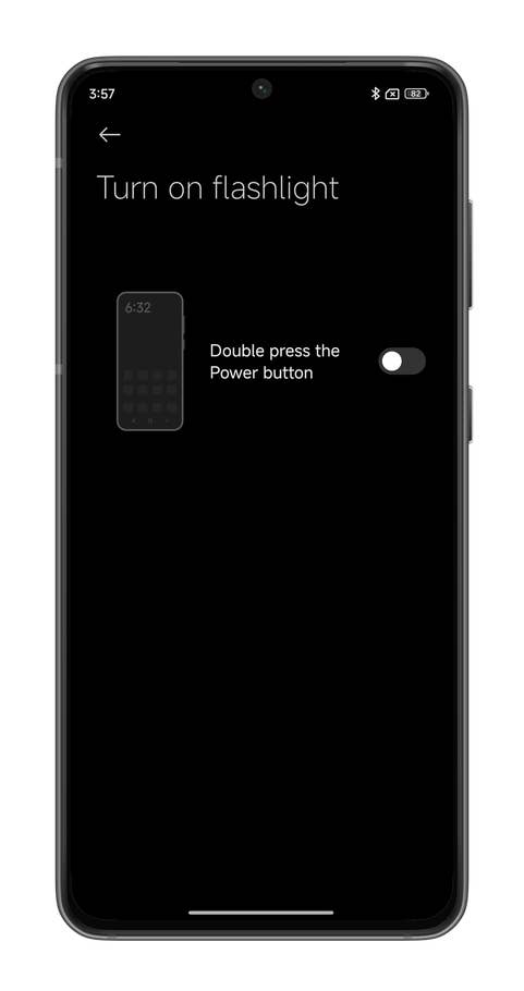 HyperOS screenshots showing how to have an action button like the iPhone 15.