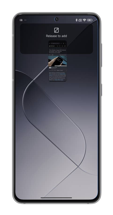 HyperOS screenshots on how to launch an app in a floating window on your Xiaomi smartphone.