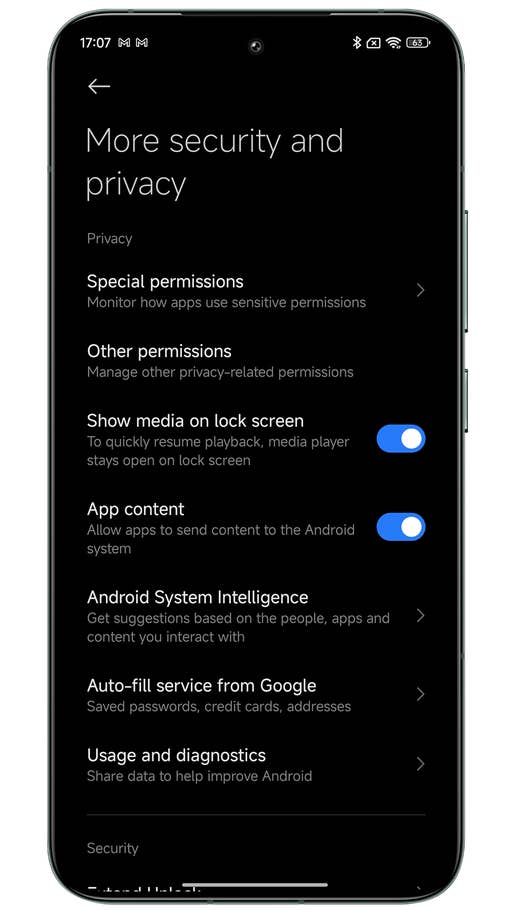 Xiaomi HyperOS screenshots