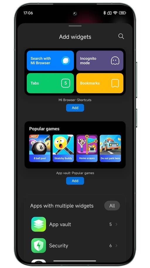 Xiaomi HyperOS screenshots