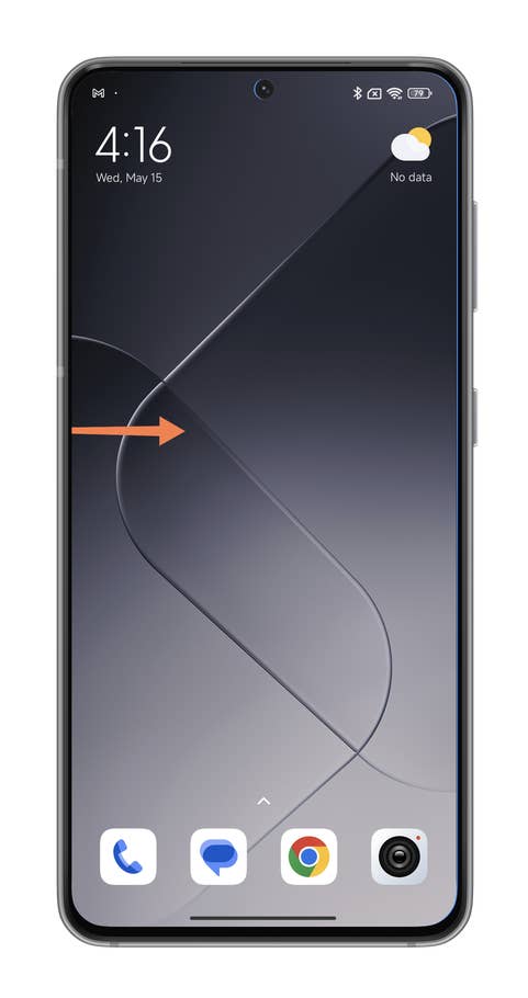 HyperOS screenshots on how to launch a floating window via the Sidebar of your Xiaomi smartphone.