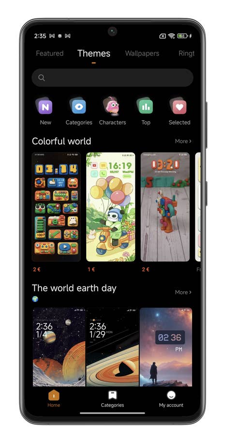 Capture du0027écran de Xiaomi HyperOS montrant comment personnaliser le thème